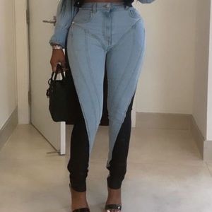 Color block Mugler Jeans